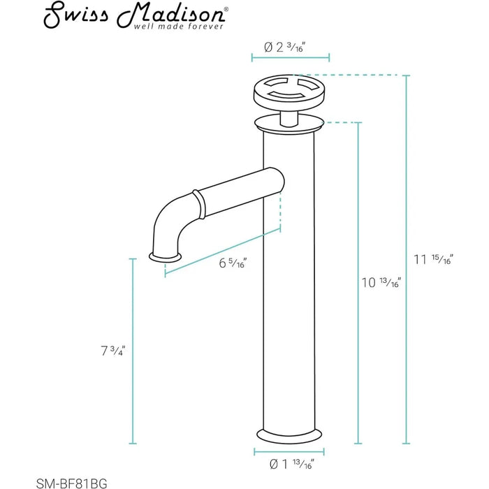 Bathroom Faucet, Chrome, Single Hole, Single-Handle