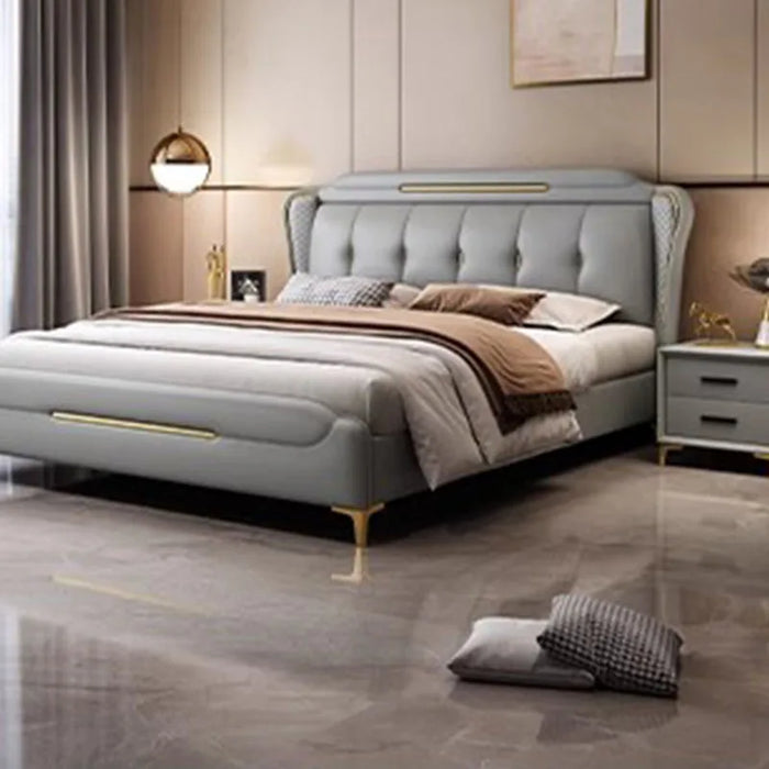 Nordic Luxury Double Bed Wood King Drawers Headboard Frame Double Bed Modern Sleeping Letti Matrimoniali Furniture For Bedroom