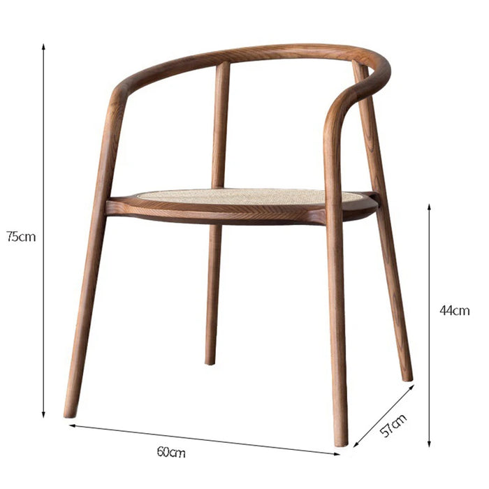Minimalist Wooden Chair Nordic Dining Modern Soft Ergonomic Design Chair Rattan Relaxing Cadeiras De Jantar Outdoor Furniture
