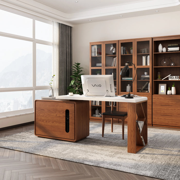 Modern Office Furniture Professional Extendable Wooden Stand Executive Office Desk Computer Table