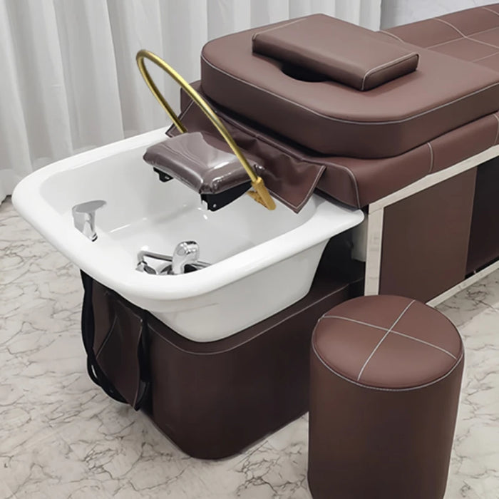 Head Spa Shampoo Chair Modern Speciality Stylist Beauty Shampoo Bed Barber Salon Cadeira De Cabeleireiro Furniture HD50XF