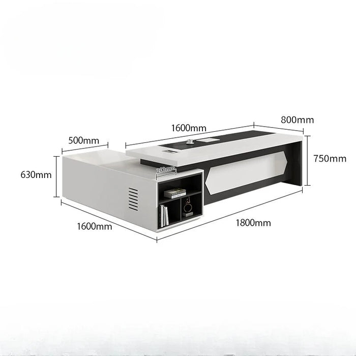 President Boss Office Desks Modern Simplicity Combination Charge Office Desks Luxury Storage Escritorios Work Furniture QF50OD