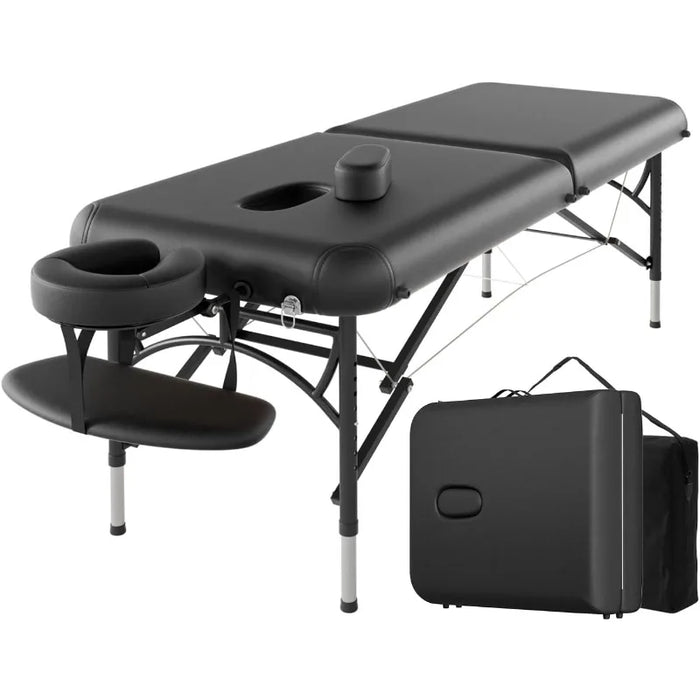 84" Professional Massage Table Portable 2 Folding Lightweight Facial Solon Spa Tattoo Bed Height Adjustable
