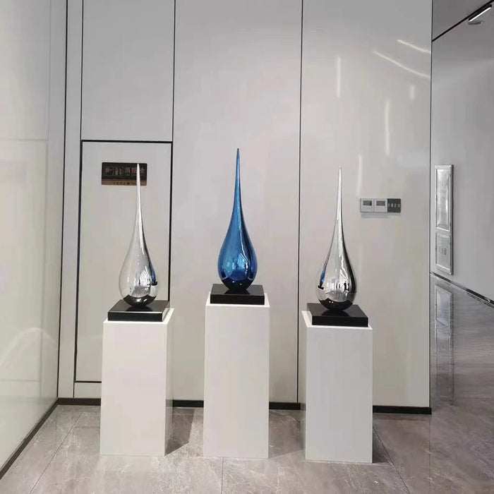 Water Droplet Sculpture Decor Abstract Art Statue Luxury Living Room Decoration Modern Home Accessories Interior Miniature Items