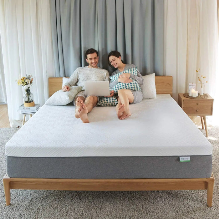 Novilla Queen Size Mattress, 12 Inch Gel Memory Foam Mattress for Cool Sleep & Pressure Relief, Medium Plush Feel