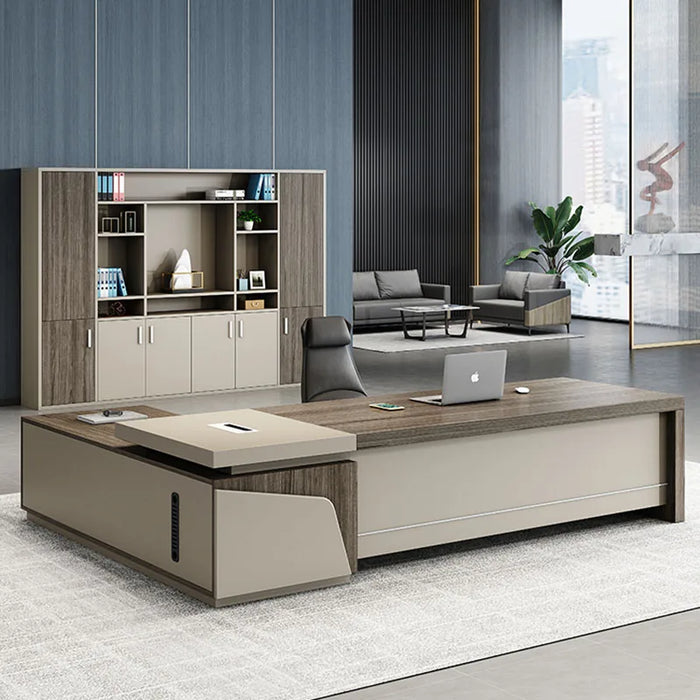 Supplies Executive Office Desk Writing Luxury European Floor Computer Desks L Shaped Organizers Mesa De Escritorio Furniture