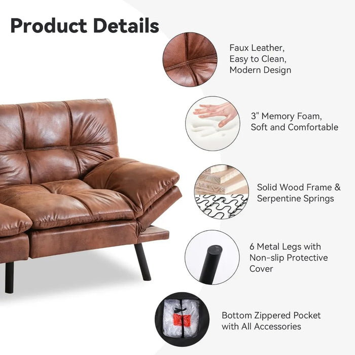 Living Room Sofas Small Split Modern Sofa for Living Room Office Memory Foam Futon Sofa Bed Apartment Convertible Furniture Home