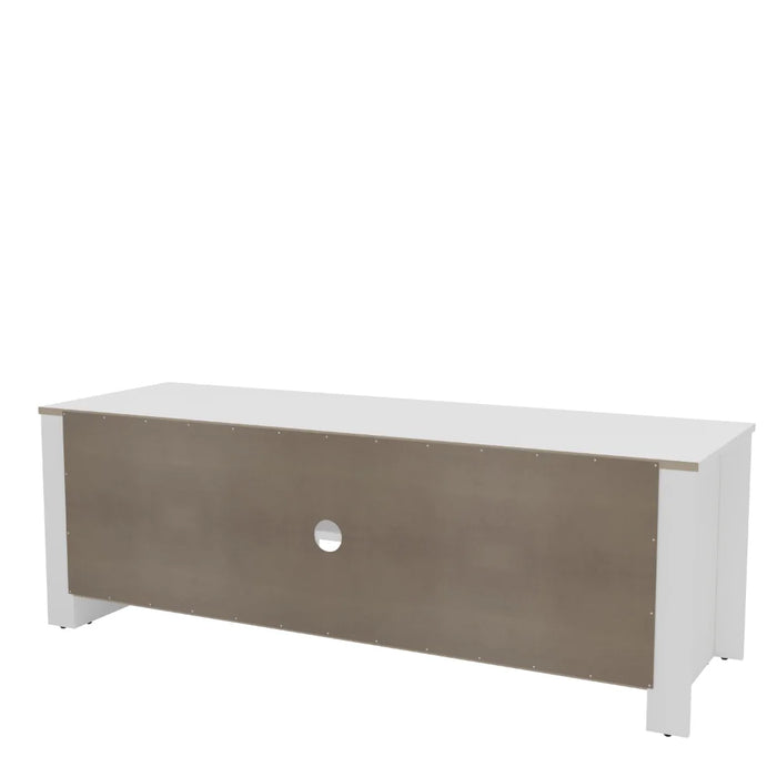 BOUSSAC Dawson TV Stand with 2 Doors for TVs up to 55", White