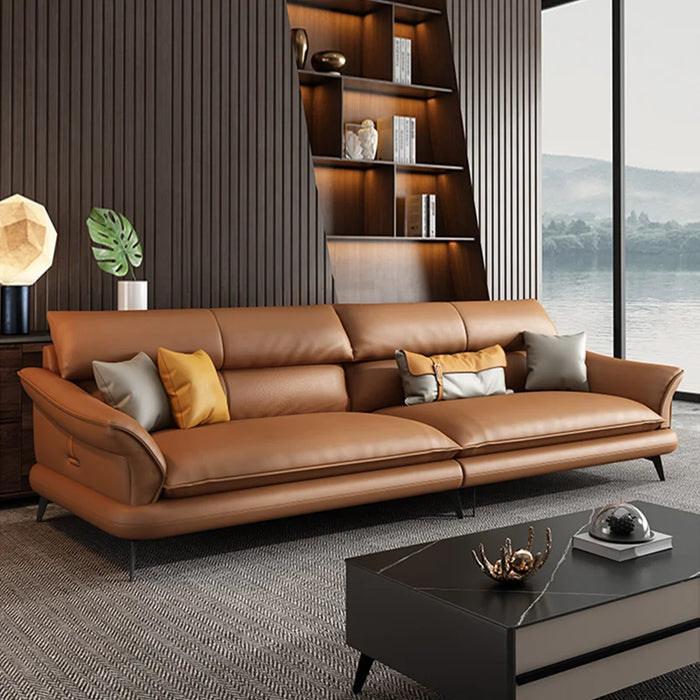 Nordic Leather Sofa Lazy Living Room Modern Cornersectional Modern Couch Sofas Italian Floor Wohnzimmer Sofas Home Furniture DWH