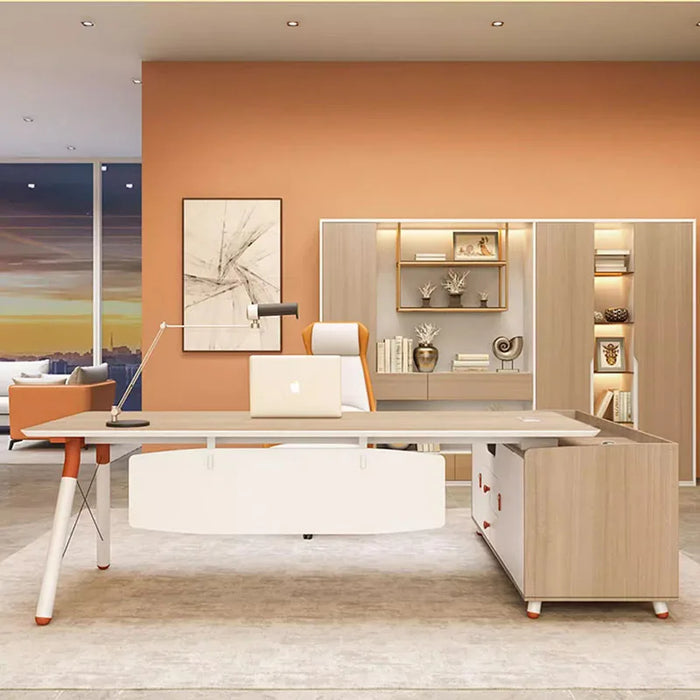 Filing Study Office Desk Monitor Writing Luxury Standing Executive Workflow Office Desk School Silla Escritorio Furniture HDH