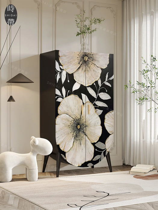 Modern Minimalist Solid Wood Bedroom and Household Wall Cloakroom Multifunctional Wardrobe Installation-Free Clothes Closet