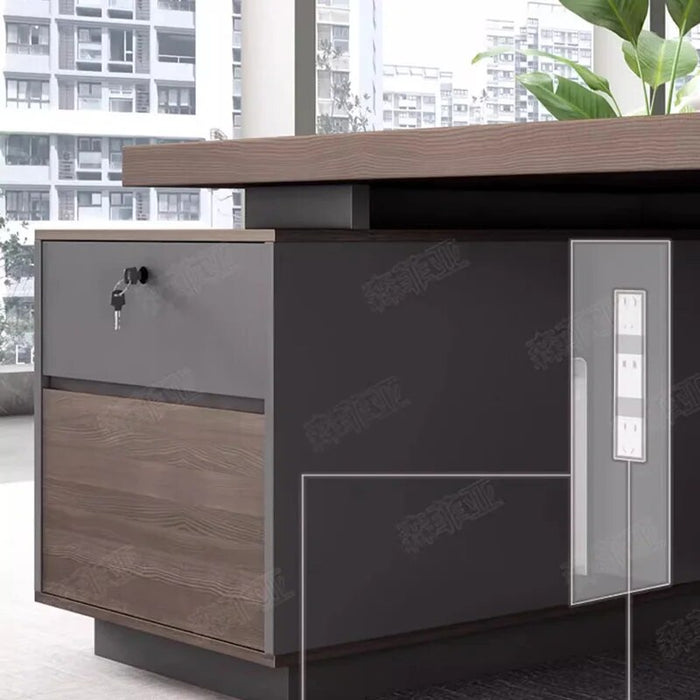 Reception Wooden Office Desks Keyboard Reception Storage Multifunctional Office Desks Writing Study Scrivania Angolare Furniture