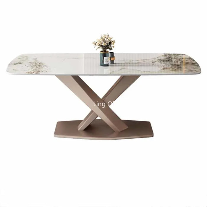 Luxury Waterproof Dining Table Set 6 Chairs Metal Nordic Modern Tables Makeup Dining Room Table A Manger Living Room Furniture