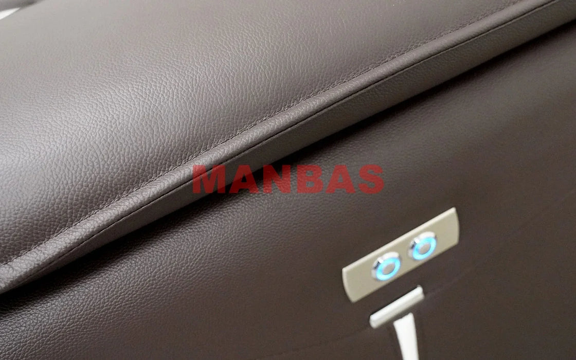 MANBAS U Shape Big Sofa Sectional Couch Electric Reclining Sofa Set Italian Genuine Leather Power Recliner Functional Salon Cama