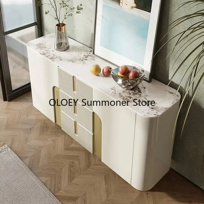Modern Minimalist Sideboard Buffet Slate Cupboard Entrance Hall Console Table Kitchen Coffee Tables Aparador Kitchen Furniture