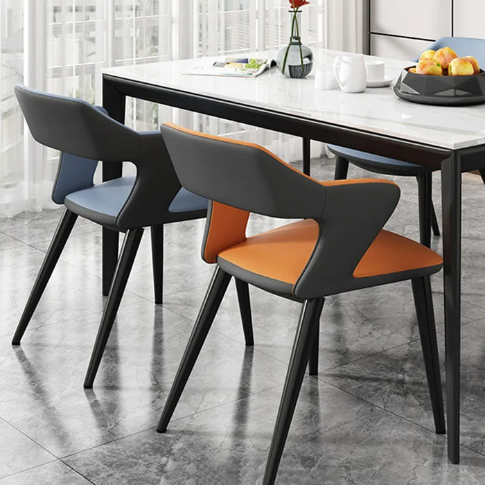 Armrest Minimalist Chairs Designer Italian styleLuxury Leather Chairs Modern Ergonomicmuebles para el hogar home furniture