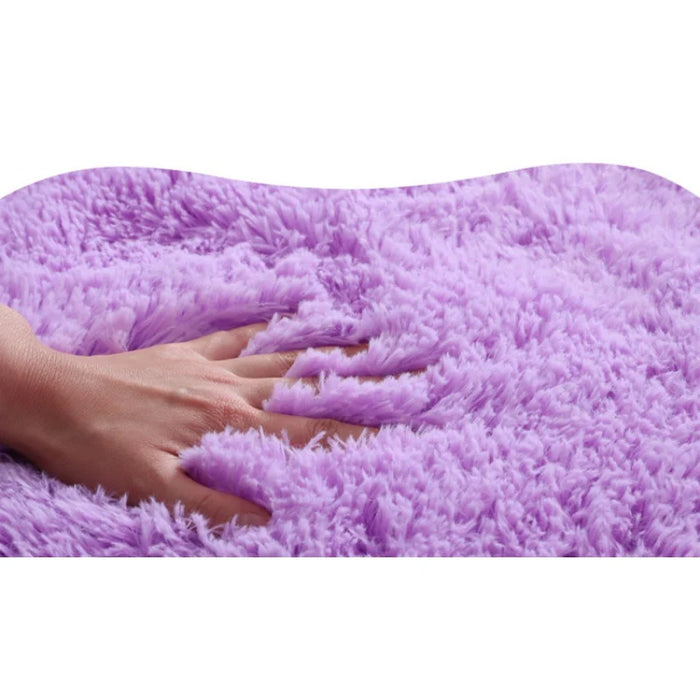3pcs/set Solid Color Bathroom Mat Set Fluffy Hairs Bath Carpets Modern Toilet Lid Cover Rugs Kit Rectangle 50*80 50*40 45*50cm