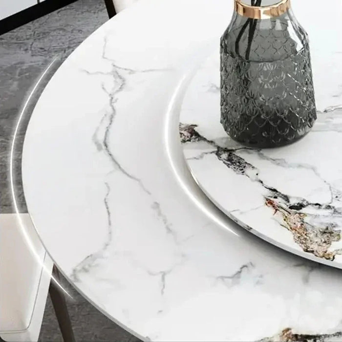 Center Round Dining Tables Rotating Turntable Luxury White Dining Tables Food Outdoor Mueble Para Cocina French Furniture