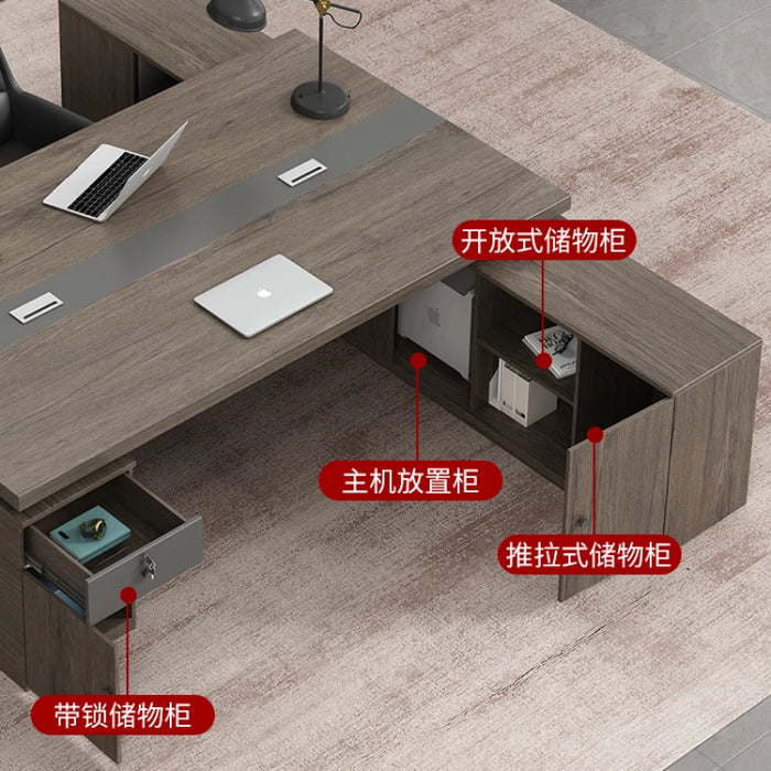 Double Person Employee Office Desks Simplicity Boss Modern Combination Office Desks Finance Manager Escritorios Furniture QF50OD