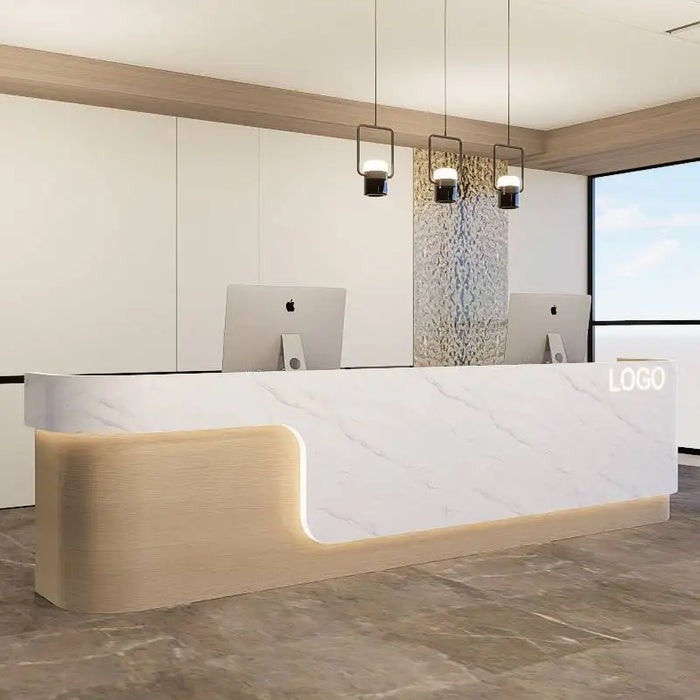 Store Luxury Reception Desk Front Barbershop Checkout Hotel Conference Modern Reception Desk Office Comptoir Accueil Furniture