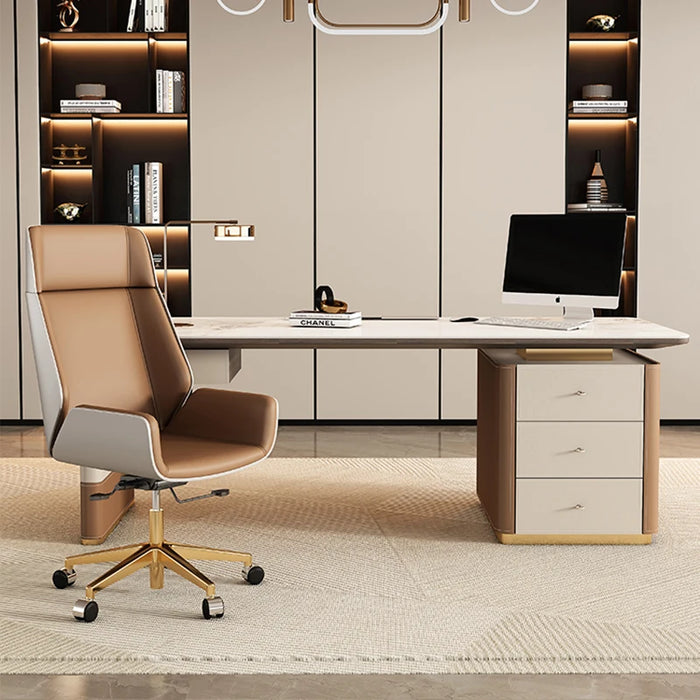 Drawers Modern Workbench Computer Desktop Work Storage Office Desks Executive Console Scrivania Con Cassetti Office Furniture