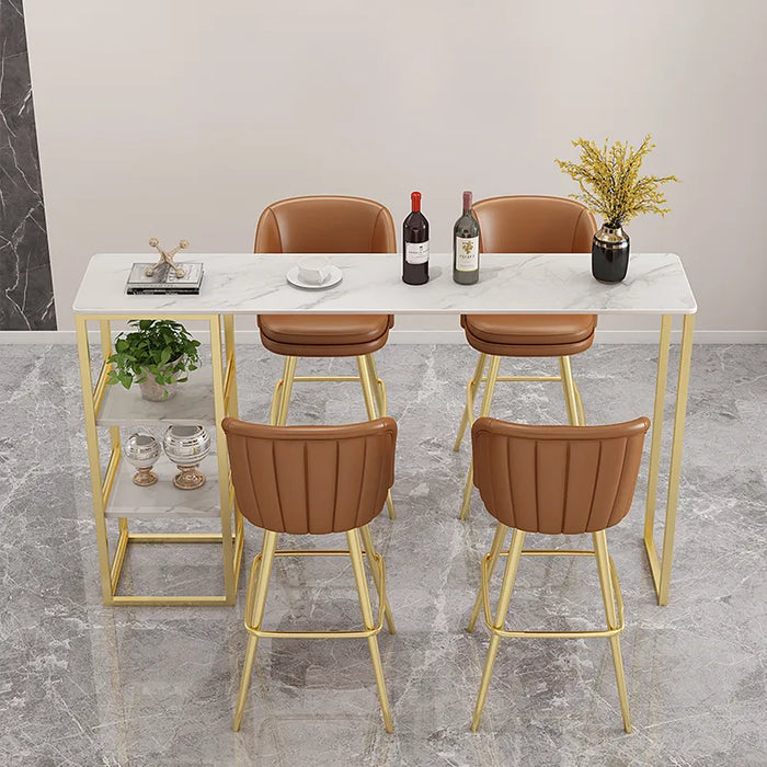 Nordic Luxury Bar Table Dining Chairs Rock Long Strip Living Room Lounge Chairs for Kitchen 4 Chair Sets 스툴 의자 Home Furniture