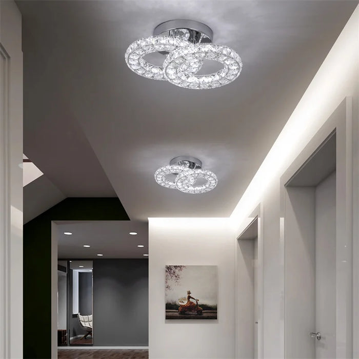 K9 Crystal Led Room Lights For Bedroom Ceiling Lamp Surface Mounted Modern Chandelier Lighting For Dining Room Home Decro Aisle