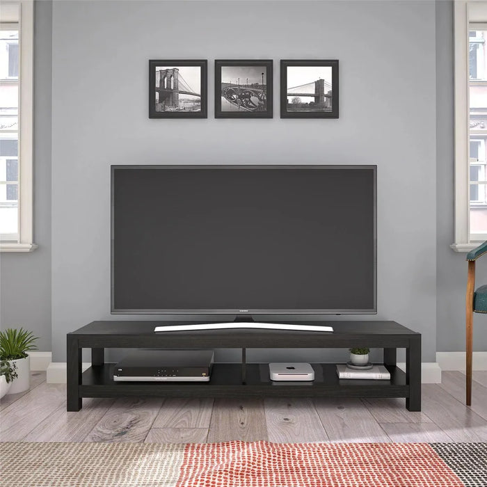 TV Stand for TVs up to 65", Black Oak tv stand living room furniture