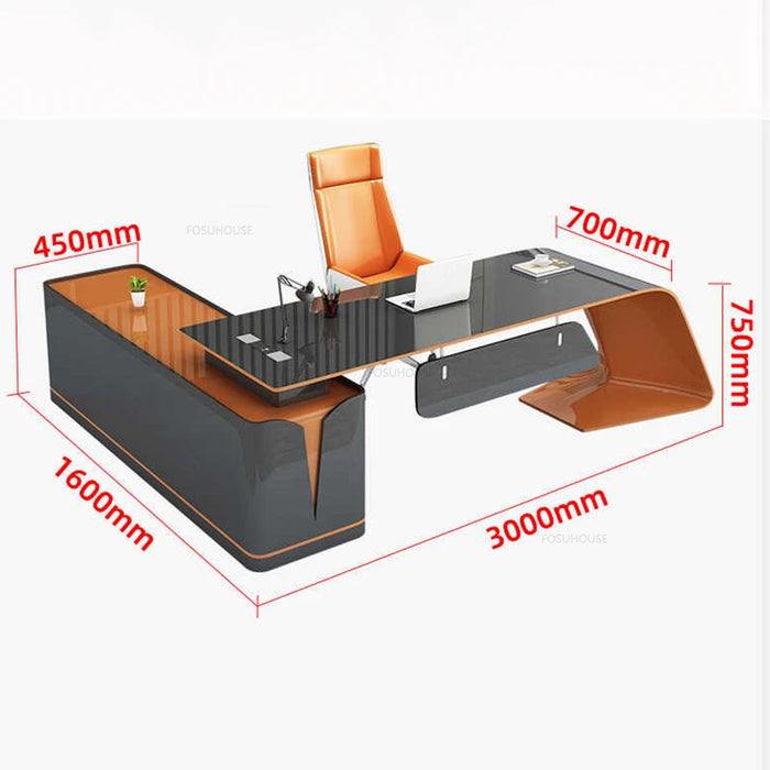 Nordic Paint Office Desks Household Study Computer Desk Modern Office Furniture Manager Table Light Luxury Fashionable Boss Desk