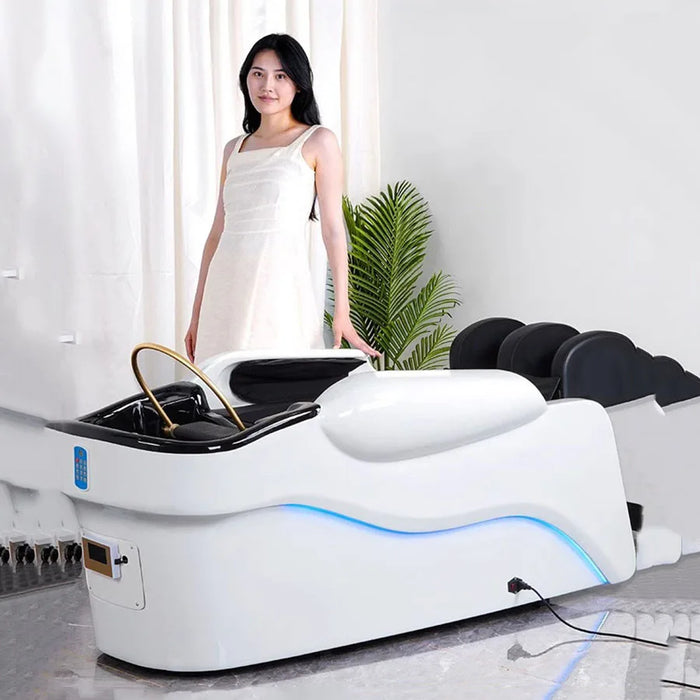 Professional Shampoo Chair Stylist Luxury Head Spa Bed Shampoo Chair Basin Relaxing Barber Equipment Mobile Cadeiras Salon Chair