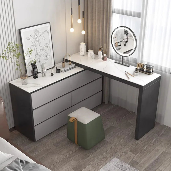 Drawer Mirror Makeup Vanity Table Dresser Stand Bedroom Girls Makeup Table Storage Cabinet Meuble Coiffeuse Home Furniture