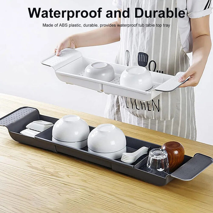 Expandable Bathtub Tray Spa Tub Organizer Rack