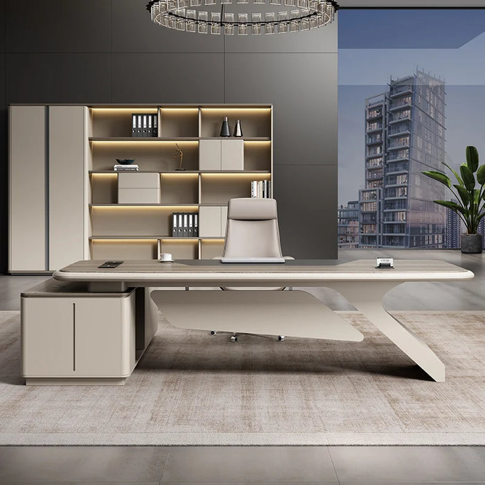 Accessories Executive Office Desk Computer Conference Wood Luxury Corner Reception Mesas De Computador Offices Furnitures