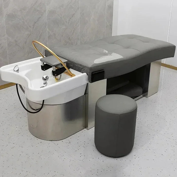 Hairdresser Hair Care Shampoo Chair Specialized Head Therapy Fumigation Ceramic Shampoo Chair Fotel Fryzjerski Furniture XFY