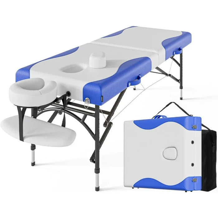 84" Professional Massage Table Portable 2 Folding Lightweight Facial Solon Spa Tattoo Bed Height Adjustable