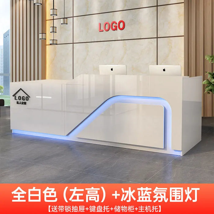 Consable Modern Reception Desk Computer European Information Cashier Table Lectern Mostrador Tienda Garden Furniture Sets