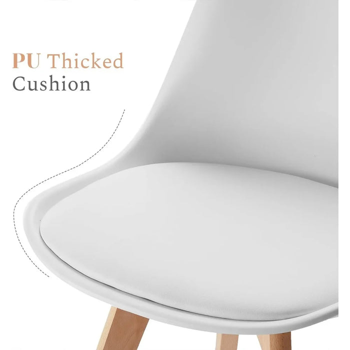 4-piece Package Chair, Upholstered in PU Leather, Suitable for Dining, Living, Family Gathering Chairs