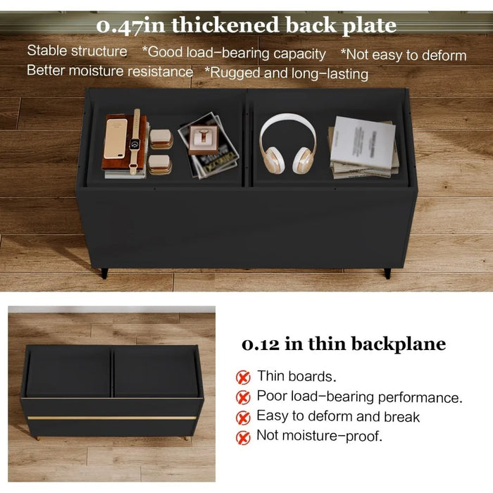 Dresser, Large Double Dresser with 6 Drawers, Wide Drawers, Modern Chest of Drawers, Storage Organizer Dresser, Dresser