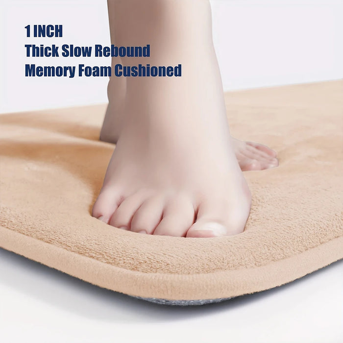 Super Absorbent Memory Foam Carpet Non-Slip Bathroom Toilet Bath Mat Soft Living Room Bedroom Shower Decorative Floor Rug