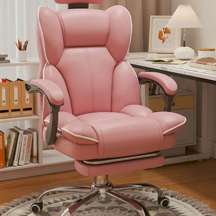 Eegonomic Comfortable Gaming Chair Leather Cute Study Designer White Bedroom Office Chair Gamer Silla De Escritorio Furniture