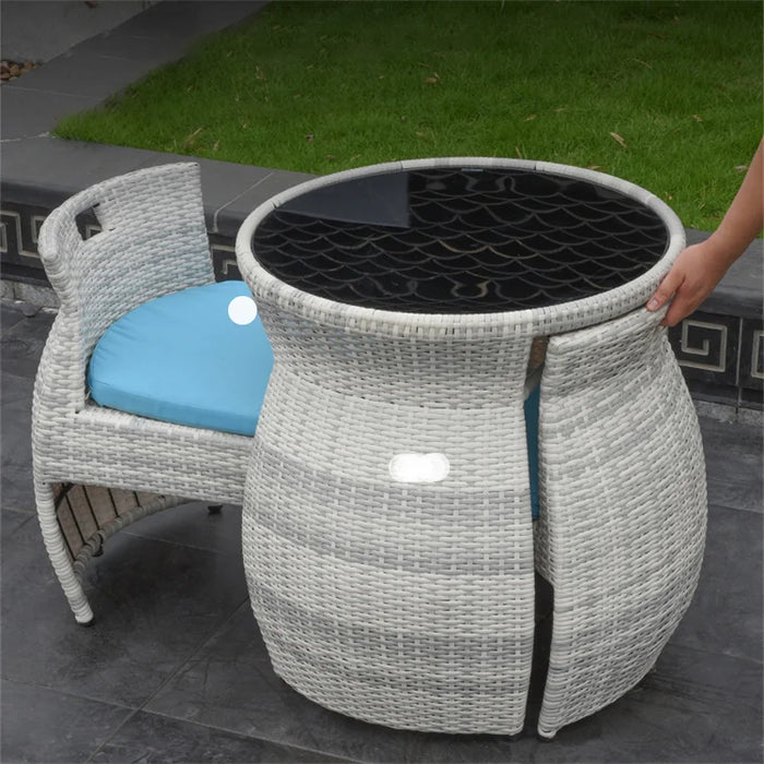 Modern Balcony Small Table and Chair Combination Three-piece Home Garden Outdoor Patio Leisure Rattan Chairs Rattan Furniture