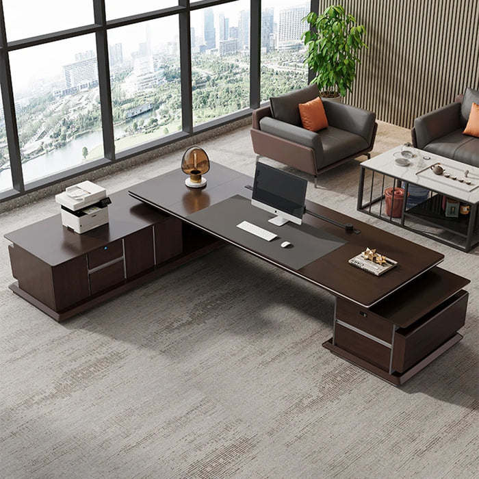 Drawers Computer Corner Standing Desk Counter Desktop Executive Work Table Meeting Office Mesas De Escritorio Luxury Furniture