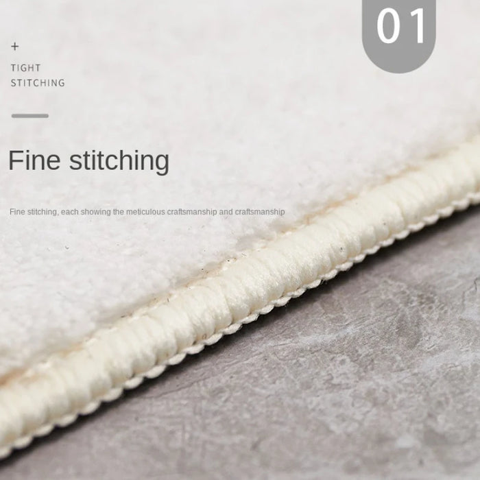 Modern Minimalist Living Room Decoration Line Carpet Cream Style Rugs for Bedroom Fluffy Soft Thickened Study Rug Home Plush Mat