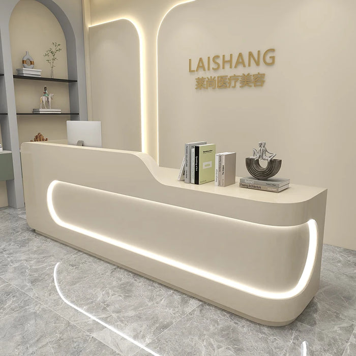 Conference Register Store Reception Desk Checkout Barbershop Luxury Standing Reception Desk Modern Empfangstheke Hotel Furniture