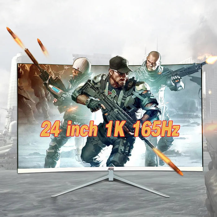AOCSXM 1K 24" Curved Monitor VA 144Hz/165Hz, 1920x1080, DP/HDMI, For Desktop And Gamers, HD, PC,