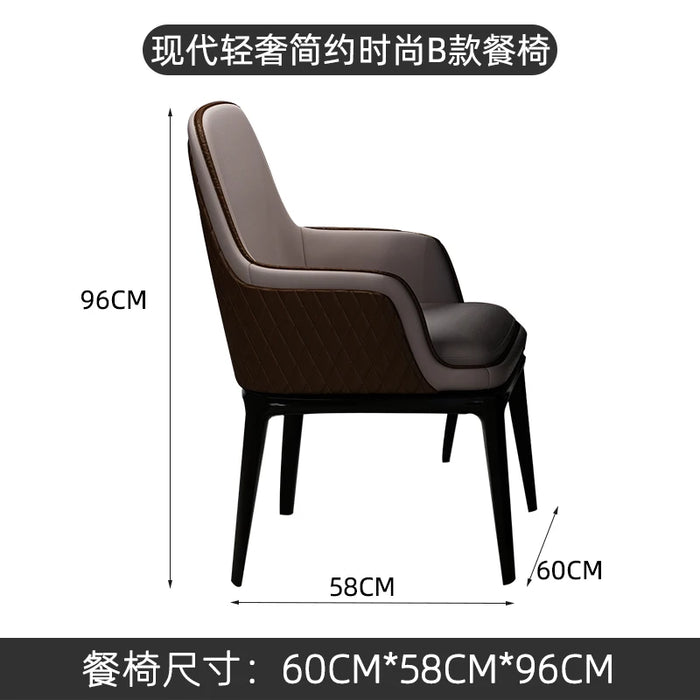 Nordic marble dining table and chair combination light luxury household dining table postmodern dining table with turntable roun