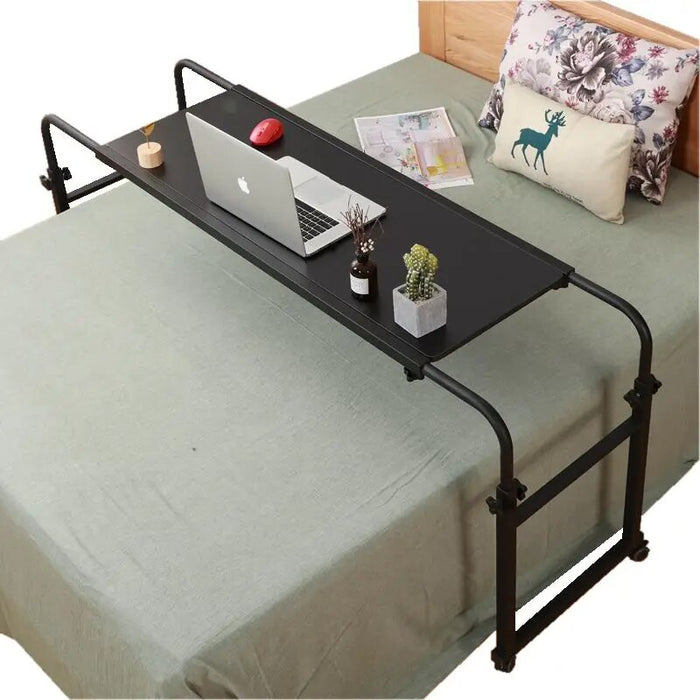 Laptop Computer Table Portable Folding Desk Cross Bed Height Adjustable and Movable Lifting Bedside Desk Office Home Furniture
