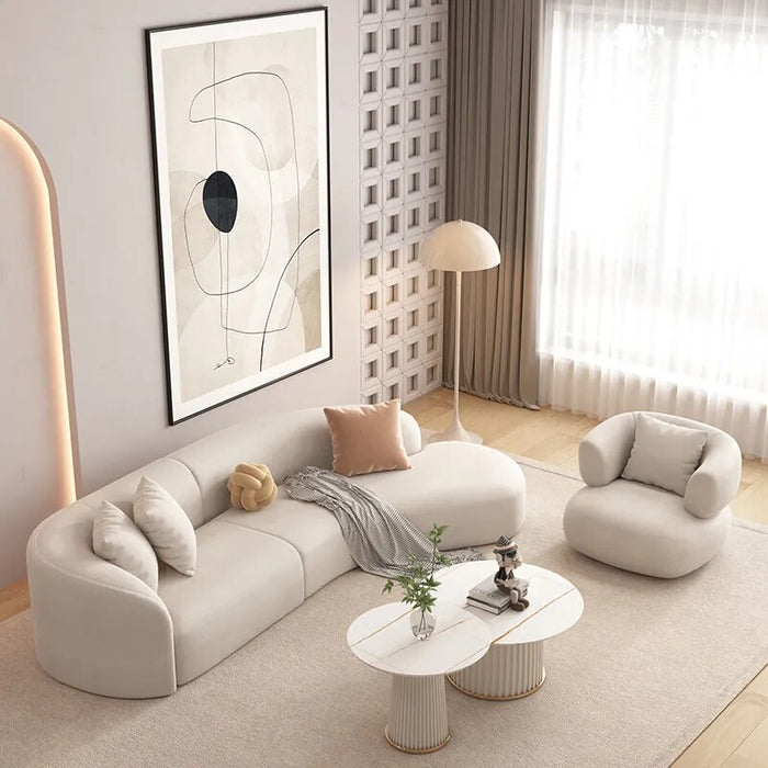 Modern Sectional Lazy Sofas Set Couches Garden Daybed Living Room Prefab House Armchairs Floor Chaise Lounges Home Furniture