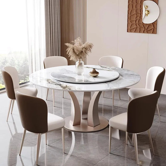 Round Replica Dining Table Restaurant Mobile Rustic Modern Makeup Nordic Dining Table Luxury Mesa De Jantar Hotel Furniture HDH