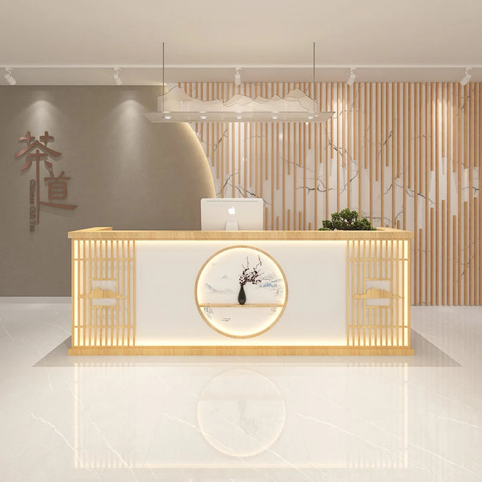 Shop Cashier Reception Desks Restaurant Hotel Store Reception Desk Standing Console Comptoir Coiffeur Beauty Salon Furniture